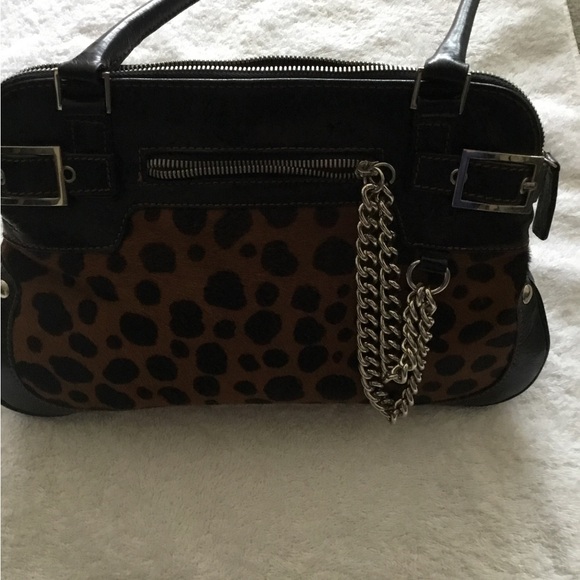 Leopard Print Leather Handbag - Picture 5 of 7